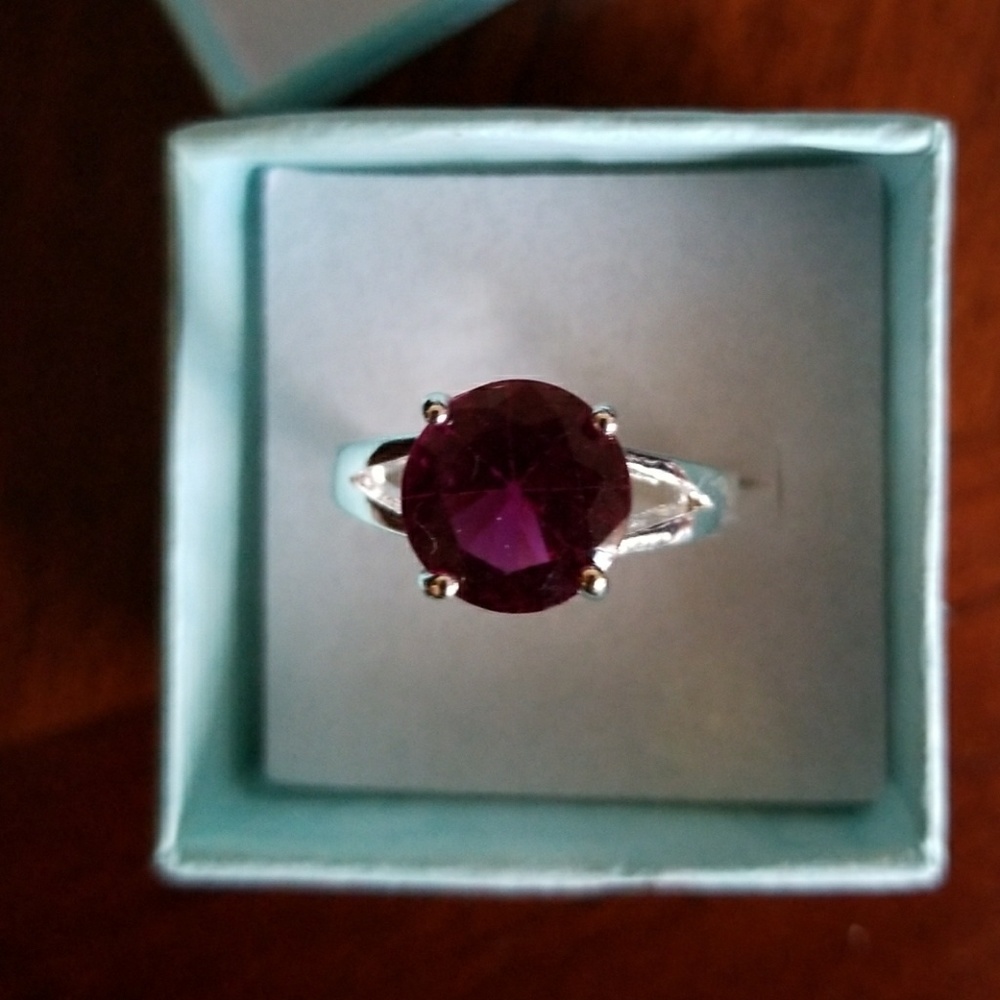 Amethyst ring Sterling silver